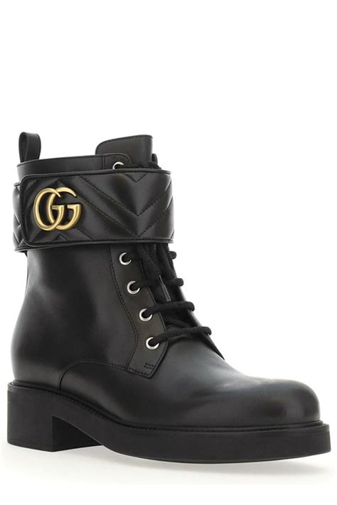 gucci leather lace ups|Gucci lace up boots.